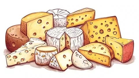 esquice de fromages du monde